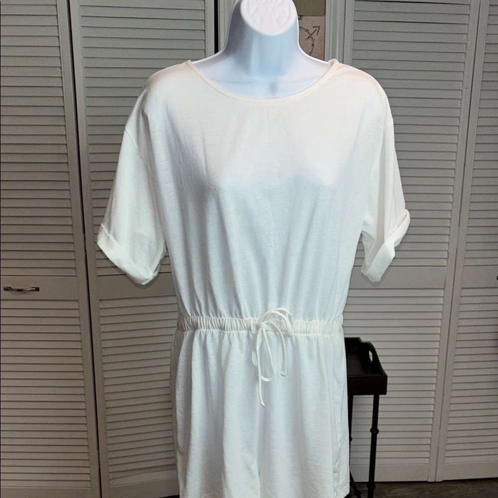 Asos White Short Sleeve Romper